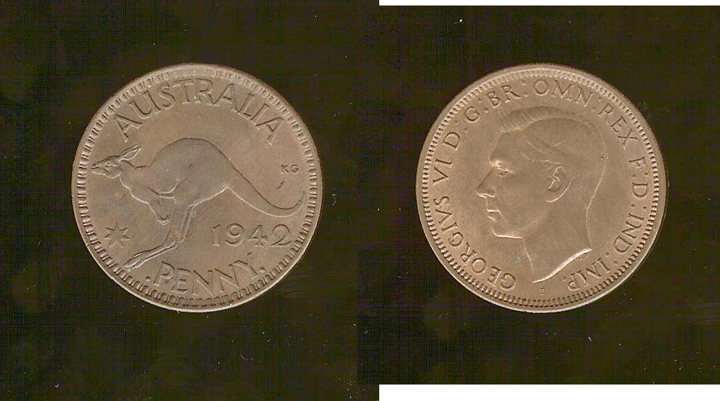 AUSTRALIE 1 Penny Georges VI 1942I  SPL